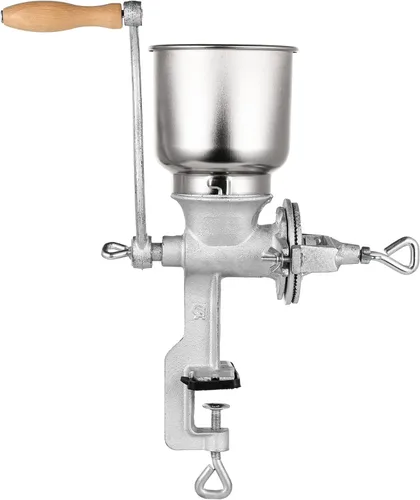 Miniatura 2 de Molinillo de maíz de alta tolva, molinillo de grano de hierro fundido, molinillo de café manual, molinillo de mano resistente con tolva grande