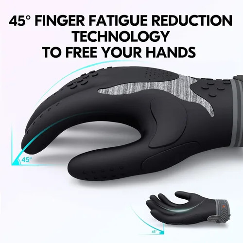 Miniatura 4 de Vgo... NGG X1 - Guantes de trabajo de seguridad sin costuras, resistentes a cortes, forro anticorte HPPE, nivel EN388 C, nivel ANSI A3, guantes