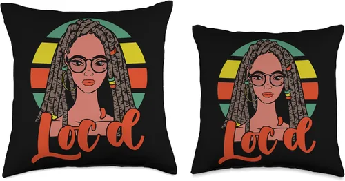 Miniatura 3 de Locs Afro Dreadlocks Love Natural Beauty Hair It's the Locs for Me-Afro Hair - Almohada negra americana africana, 16 x 16 pulgadas, multicolor