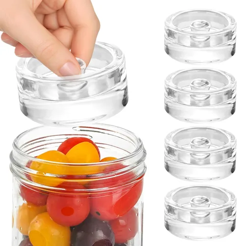 Xileanalee Paquete de 4 vasos de fermentación para tarro de masón de boca ancha, mango de fácil agarre, pesas de fermentación para decapado, pesos