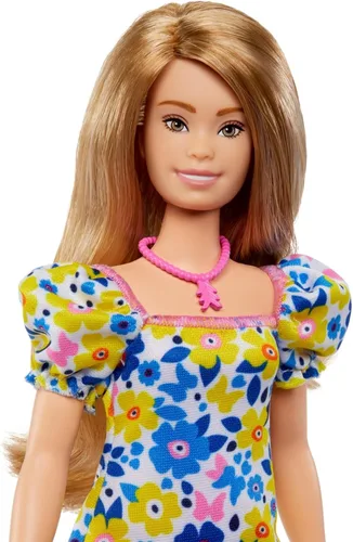 Miniatura 3 de Muñeca Barbie Fashionistas #208 con Síndrome de Down Usando Vestido Floral, Creada en Asociación con la Sociedad Nacional del Síndrome de Down