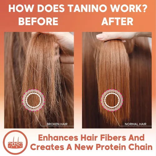 Miniatura 4 de Amazonliss Tanino - Tratamiento para alisar el cabello brasileño - Taninoplastia Tratamiento capilar - Suavizante, hidratante, reparador, efecto