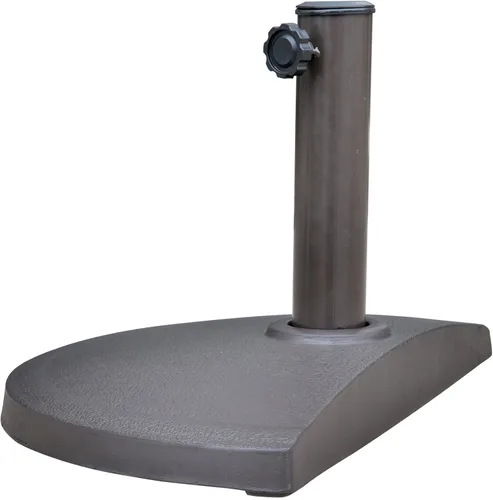 Miniatura 6 de Island Umbrella Base de resina semicircular para paraguas, color marrón, 20 libras