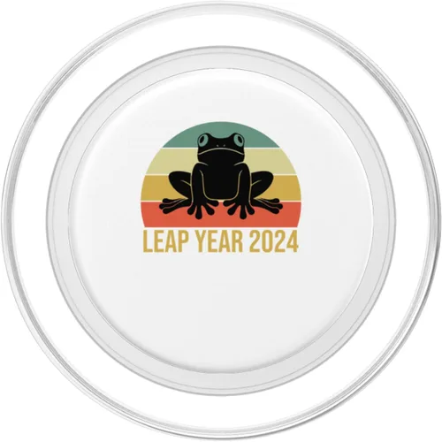 Miniatura 2 de Leap Frog Year Day 2024 Birthday February 29th Rainbow Retro PopSockets MagSafe PopGrip for iPhone