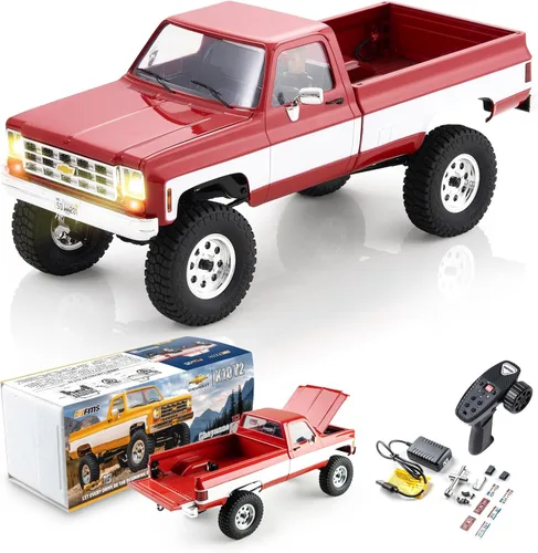 BEEZRC FMS 1/18 RC Crawler FCX18 Chevy K10 RC Camión RTR RC Coche Licencia Oficial Modelo 8km/h 4WD 900mAh Pasatiempo RC Coches Control Remoto Coche