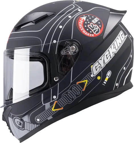 Miniatura 9 de Casco de motocicleta de cara completa, aprobado por DOT, casco de bicicleta de calle para adultos, hombres y mujeres, carcasa de ABS con visera