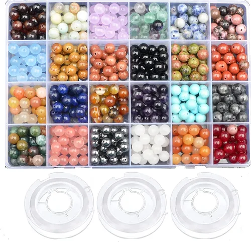 Miniatura 9 de MASSIVE BEADS, cuentas de gemas de jade natural de colores mixtos de 5/32 de pulgada, cuentas pequeñas espaciadoras redondas sueltas para Jade de 24