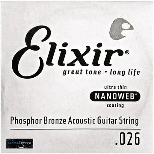 Miniatura 8 de Elixir, cuerdas de bronce para guitarra acústica 80/20 con recubrimiento Polyweb, extralivianas (.010-.047)