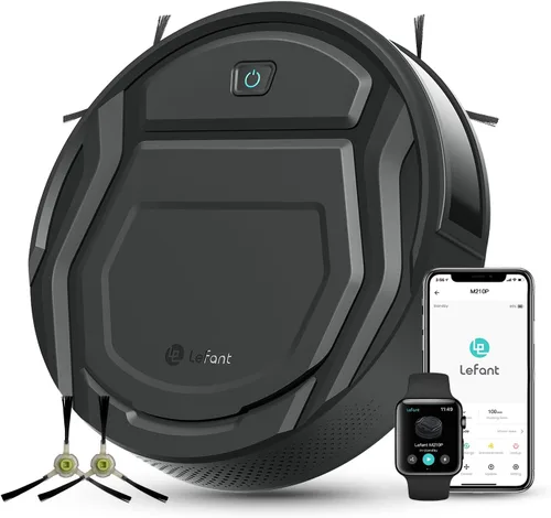 Lefant Robot aspirador M210 Pro, delgado, silencioso, succión de 2200 Pa, aspiradoras robóticas de carga automática de 120 minutos, Freemove 3.0,