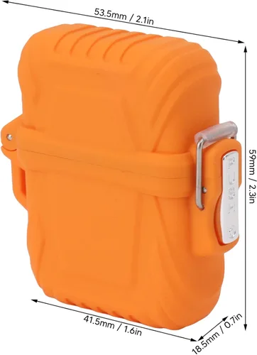 Miniatura 6 de TOPINCN Funda para encendedor de antorcha, resistente funda portátil IP56 impermeable para acampar al aire libre (naranja)