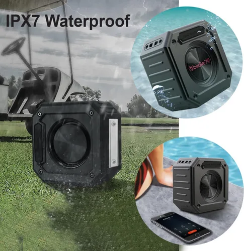 Miniatura 8 de BIRDIE79 Paquete de 2 altavoces Bluetooth para carrito de golf Estéreo de 30 W Montaje magnético IPX7 impermeable Resistente y a prueba