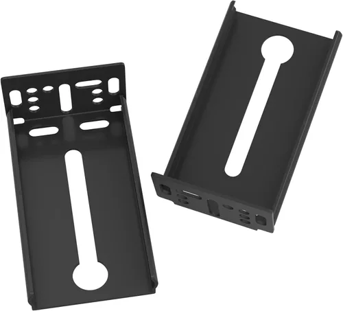 LONTAN 6 pares de soportes de montaje trasero para deslizadores de cajón, soportes de metal negro para guías de gabinete, pista de cajón de cocina,