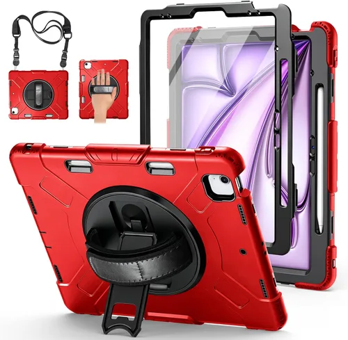 Miniatura 21 de Funda para iPad Pro 11 M5 2025/M4 2024: Funda protectora para iPad Pro de 11 pulgadas 5ª generación con protector de pantalla, soporte, asa y correa