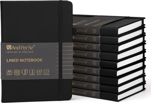 Miniatura 12 de &And Per Se - Cuaderno en blanco, 160 páginas, 5.7 x 8 pulgadas, cuaderno de rayas estrechas con papel grueso para escribir, cuaderno de tapa dura