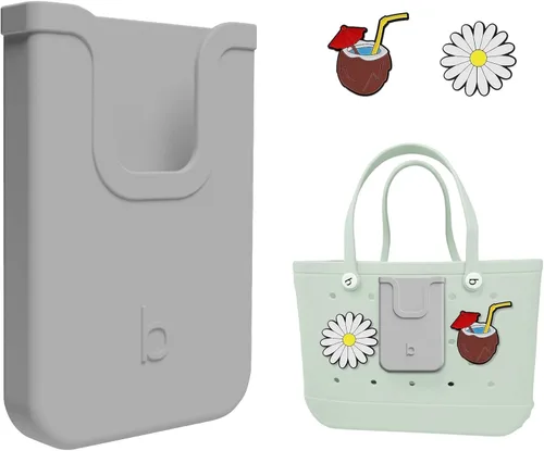 EASYDOG Soporte para teléfono de silicona compatible con bolsa Bogg, accesorios suaves de silicona con inserto de dije y accesorio para bolsas de