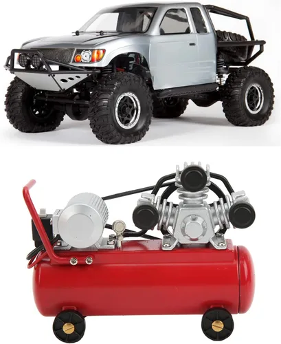 Miniatura 8 de Compresor de aire de coche RC, aleación de zinc duradera mini simulación off-road RC accesorio 4.0x1.5x3.1in para propietarios SCX10 Gen8