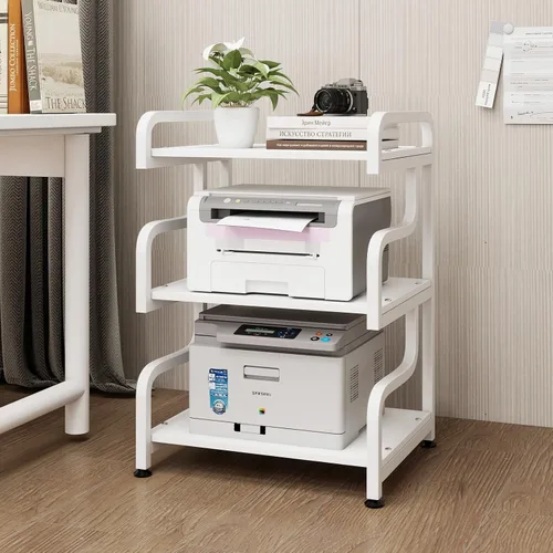 Miniatura 10 de Natwind - Soporte de impresora de 3 niveles con ruedas, carrito de almacenamiento móvil, estante de pie multiusos para reproductor multimedia