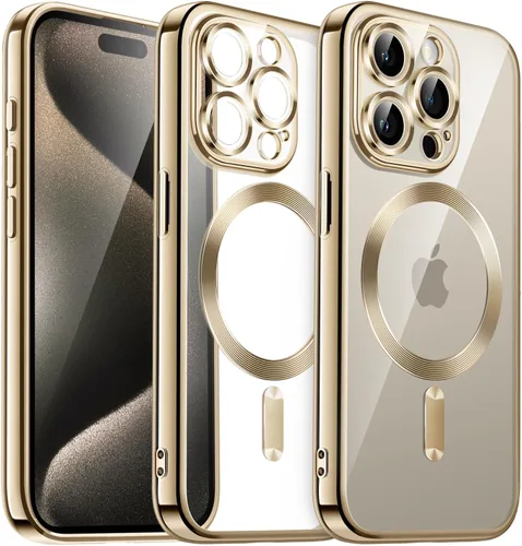 Miniatura 11 de JETech Funda magnética para iPhone 15 Pro de 6.1 pulgadas, protección completa de lente de cámara, compatible con carga inalámbrica MagSafe, funda