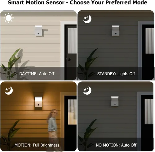 Miniatura 7 de Accesorios de luz al aire libre con sensor de movimiento, montaje en pared, aplique de pared exterior, luz de porche, luces de garaje, luces