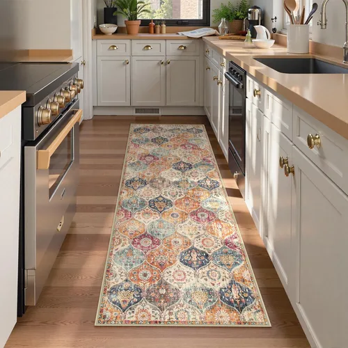 Miniatura 54 de Lahome - Alfombra de marroquí tejida, alfombra para cocina, pasillo, antideslizante, pasillo para entrada, pasillo de lavadero, dormitorio, 274 x