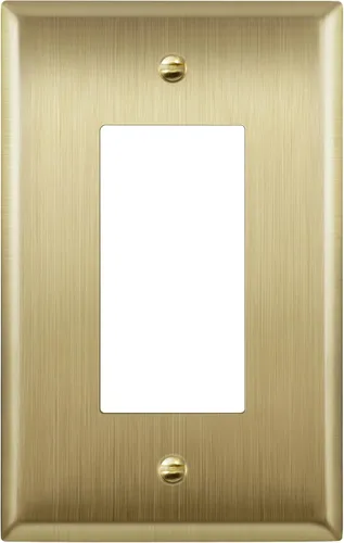 Miniatura 28 de LIDER Placa decorativa de pared de metal para interruptor o receptáculo, cubierta de salida de acero inoxidable, resistente a la corrosión
