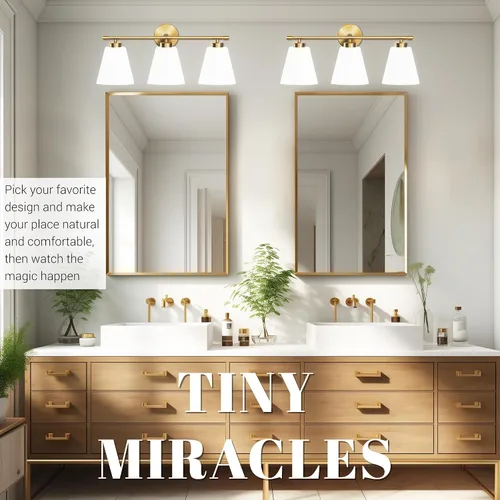 Miniatura 3 de Hamilyeah Lámpara de tocador moderna de cromo para baño sobre espejo, lámpara de tocador de 2 luces con pantalla de vidrio esmerilado, lámpara