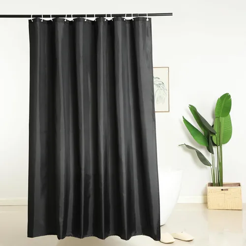 Miniatura 15 de Cortina de ducha de 36 x 72 pulgadas, repelente al agua, juego de cortinas de ducha de tela blanca pequeña para spa hotel, lavable a máquina