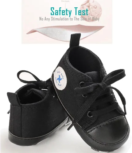 Miniatura 3 de Zapatos de lona para bebés recién nacidos, suela suave, para los primeros pasos, zapatos planos para niños pequeños, zapatos de mezclilla unisex