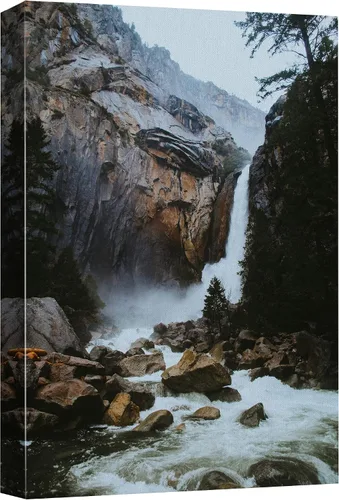 Miniatura 29 de wall26 Lienzo impreso para pared, cascada de montaña islandesa al anochecer, naturaleza, desierto, fotografía, realismo, paisaje decorativo