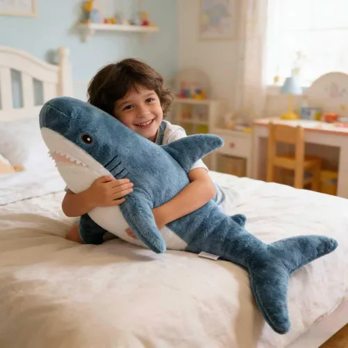 Miniatura 6 de Djungelskog Peluche de Tiburón de 100cm/39 pulgadas, Animal de Peluche Tiburón Gigante - Regalo Ideal para Niños, Niñas y Novias - ¡Súper Suave