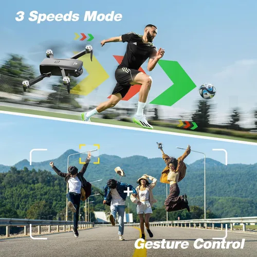 Miniatura 7 de DEERC Dron con cámara 1080P, D20S Mini drones FPV para niños, adultos y principiantes; cuadricóptero plegable RC con motor sin escobillas, 2