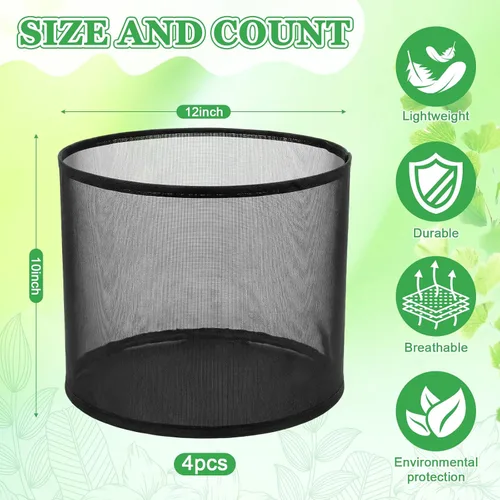 Miniatura 2 de 4 bolsas grandes de plantación de estanques acuáticos de 10 x 12 pulgadas, macetas de tela reutilizables para plantas acuáticas de 5 galones