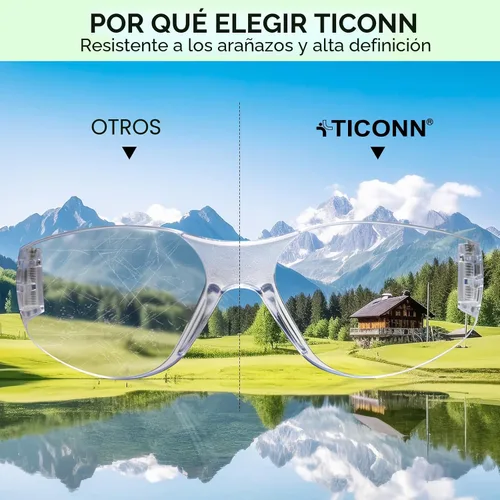 Miniatura 5 de TICONN Gafas de seguridad transparentes para hombres, gafas protectoras resistentes a los arañazos y impactos, cumplen con la norma ANSI Z87.1