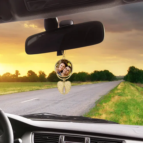 Miniatura 3 de Personalized Master Adornos de fotos personalizados para colgar en el automóvil, adorno de doble cara para grabado de imagen para accesorios
