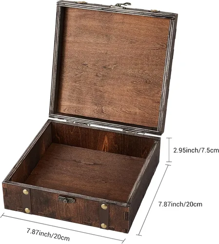 Miniatura 2 de AW BRIDAL Caja de recuerdo personalizada regalos del día de San Valentín para esposa caja de memoria de madera para baratijas fotos joyería regalos