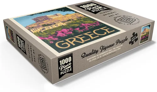 Miniatura 3 de MyPuzzle Greece: The Parthenon, póster vintage, rompecabezas de 100 piezas para adultos