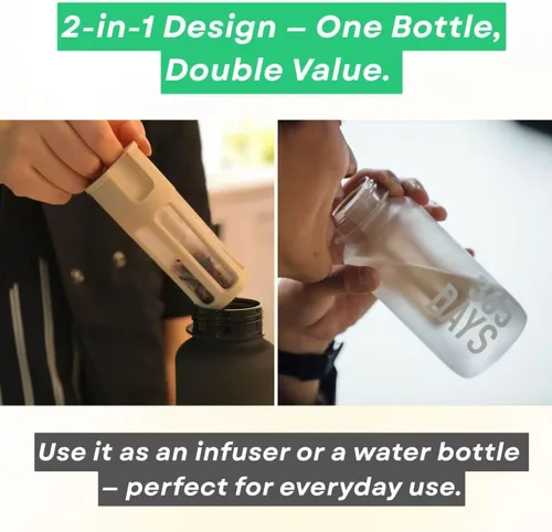 Miniatura 5 de WEMUG Máquina portátil de preparación en frío, 18.6 oz, diseño moderno y simple, a prueba de fugas, ultraligera, sin BPA, plástico duradero, 365