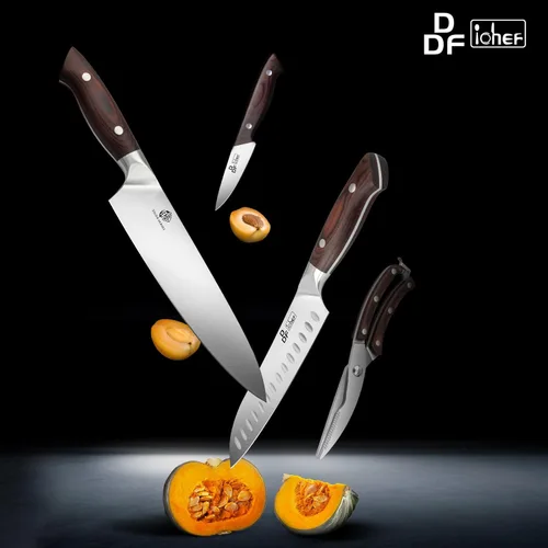 Miniatura 4 de DDF iohEF Juego de cuchillos de cocina, juego de 16 piezas para cocina con bloque, juego de cuchillos de acero inoxidable japonés con afilador