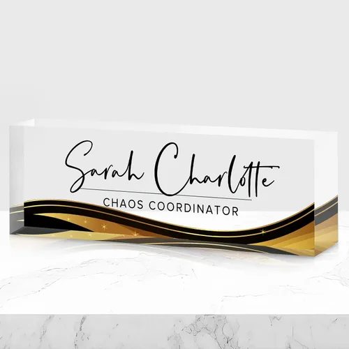 Miniatura 27 de Placa de nombre de oficina personalizada para escritorio, placa de nombre, regalos personalizados para compañeros de trabajo, jefe, profesor