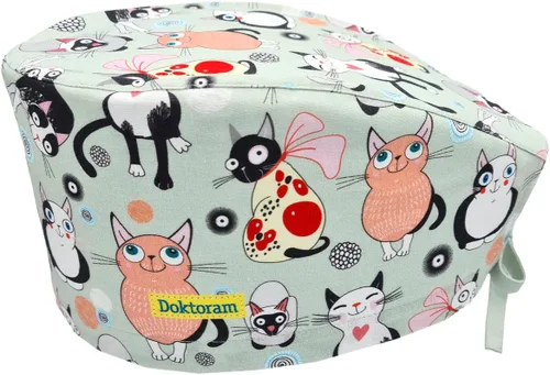Miniatura 120 de Print Scrub Caps - Sombrero perfecto para enfermeras, médicos y EMTs..