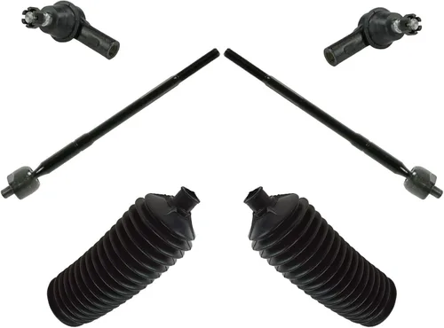 Miniatura 31 de TRQ Kit de dirección interior y exterior para lado del conductor y del pasajero delantero, con cremallera de dirección y fuelle de piñón compatible