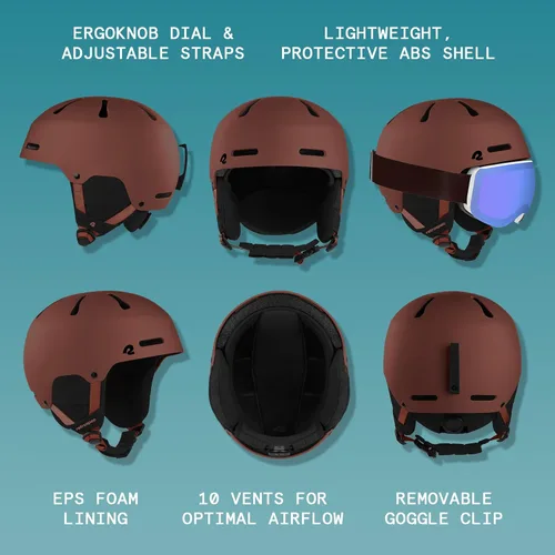Miniatura 2 de Retrospec Comstock - Casco de esquí y snowboard para adultos y jóvenes - Casco de nieve ajustable con carcasa protectora y ventilaciones