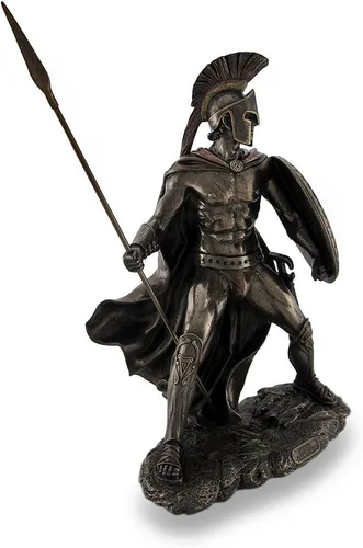 Miniatura 2 de Veronese Design Leónidas, rey guerrero griego, estatua escultórica bronceada