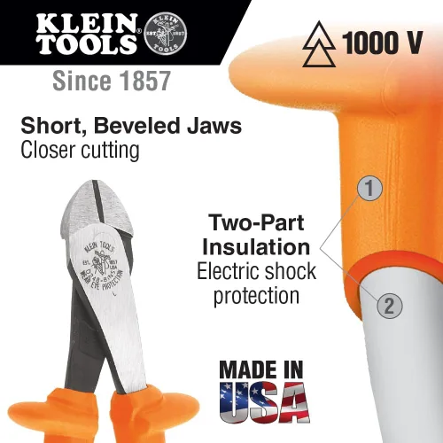Miniatura 3 de Klein Tools 33527 Kit de herramientas aisladas de uso general, 1000 voltios, viene en estuche personalizado con cerradura de 3 paletas, 22 piezas