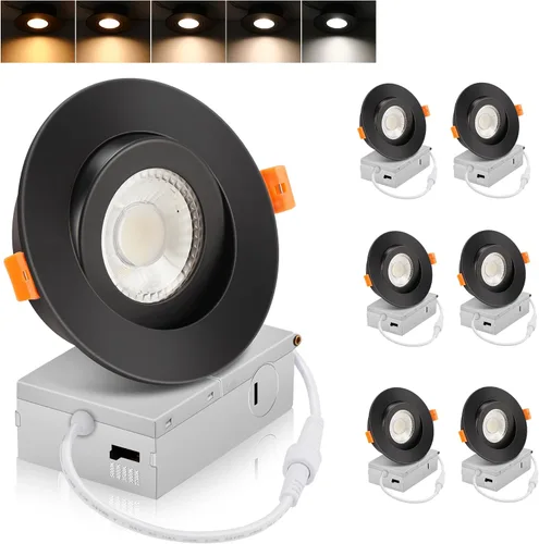 Miniatura 10 de CLOUDY BAY Luz empotrable LED inteligente de 4 pulgadas, iluminación empotrada que cambia de color, compatible con Alexa y Google Home Assistant