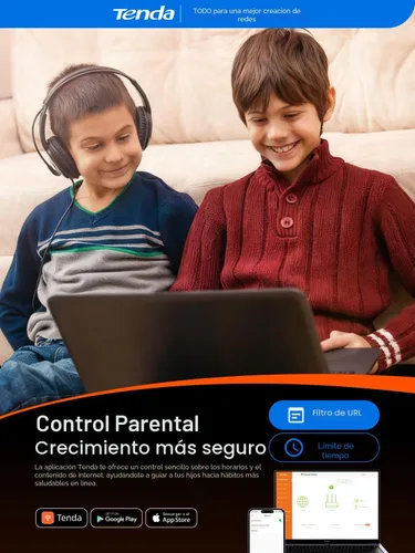 Miniatura 7 de Tenda Enrutador WiFi inalámbrico Gigabit de doble banda AC1200, 4 puertos Gigabit completos, velocidad de hasta 1.2 Gpbs, fácil configuración