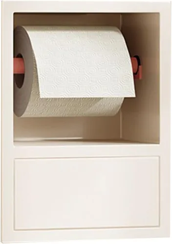 Miniatura 12 de Soporte de papel higiénico empotrado, nicho de acero inoxidable para ducha, soporte para rollo de papel higiénico en pared con almacenamiento, nicho
