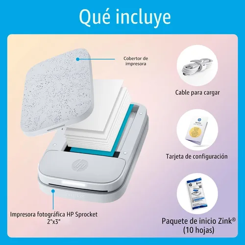 Miniatura 4 de HP Sprocket Impresora fotográfica instantánea portátil 2x3 Luna Perla