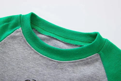 Miniatura 3 de Akyzic Pijama para niños de 100 % algodón, pijama de manga larga de 2 piezas para niños de 3 a 10 años