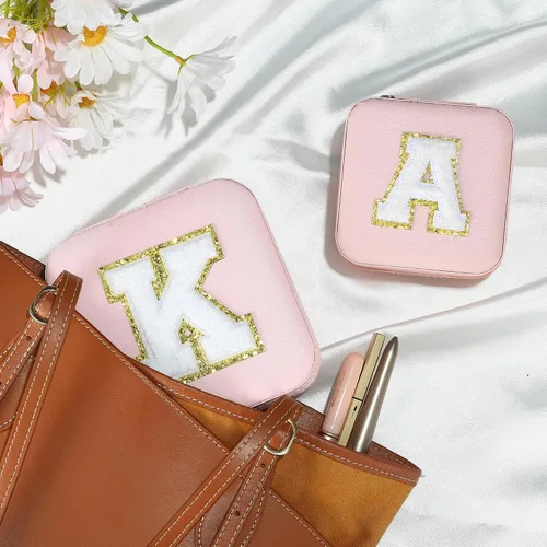 Miniatura 8 de Organizador de joyas y joyero de viaje, 2 piezas de regalo rosa, estuche de viaje para mujeres, organizador de joyas de viaje para mujeres, regalos